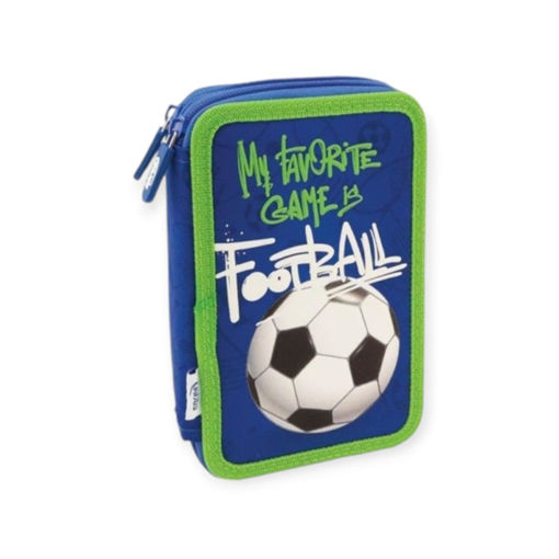 Picture of SPREE DOUBLE DECKER PENCIL CASE FILLED FOOTBALL